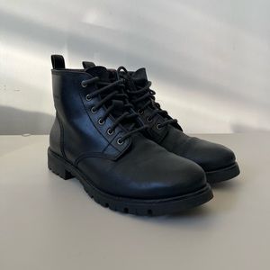 SOLD - Cole Haan Grand OS Black Leather Laced Up Boots, Waterproof, US 7.5 B